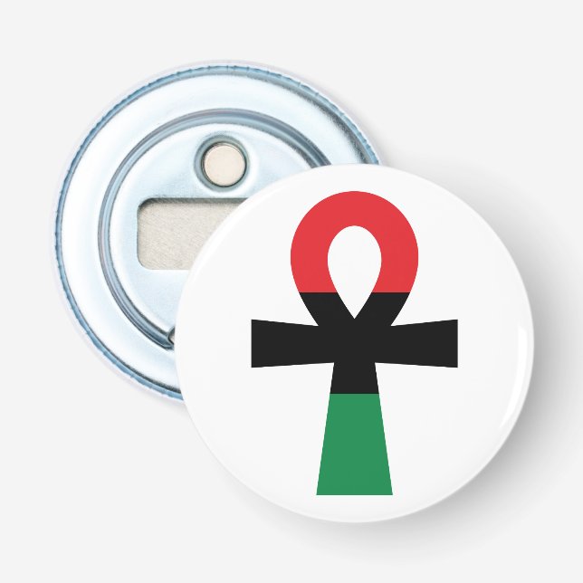 Red, Black & Grönt Ankh Flasköppnare (Framsidan)