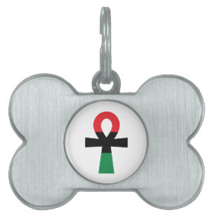 Red, Black & Grönt Ankh Namnbricka Husdjur