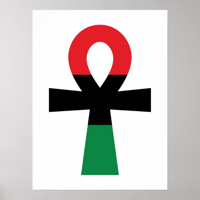 Red, Black & Grönt Ankh Poster (Framsidan)