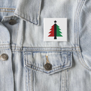 Red Black Grönt Kinara Kwanzaa Julgran Knapp