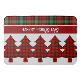 Red Black Grönt Mysigt Tartan Badrumsmatta