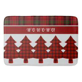 Red Black Grönt Mysigt Tartan Badrumsmatta