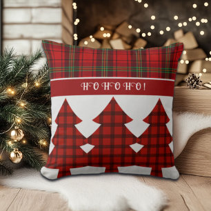 Red Black Grönt Mysigt Tartan Kudde