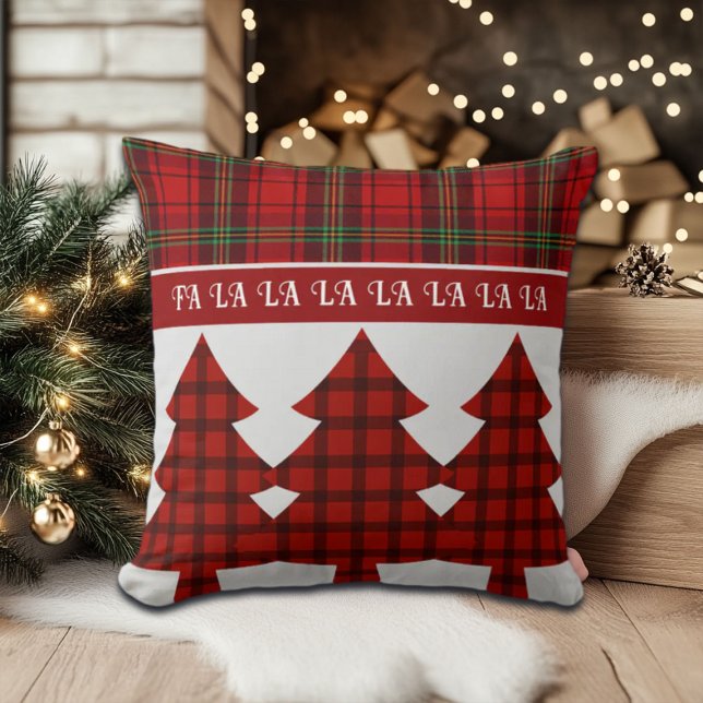 Red Black Grönt Mysigt Tartan Kudde (Skapare uppladdad)