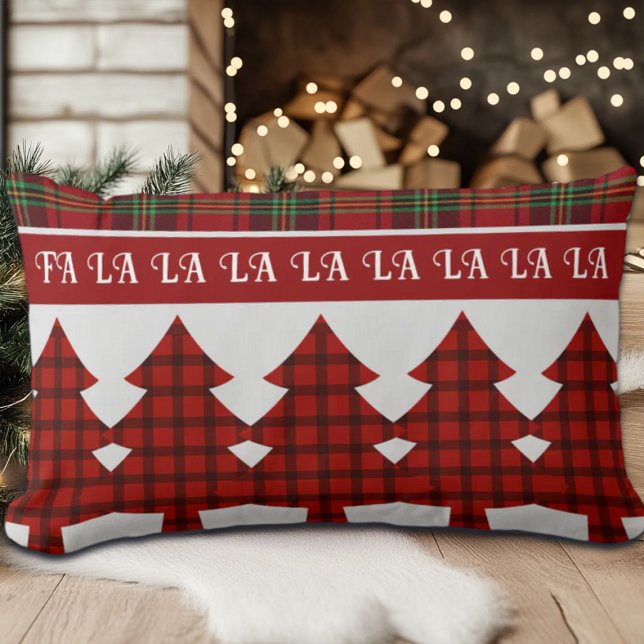 Red Black Grönt Mysigt Tartan Lumbarkudde (Skapare uppladdad)