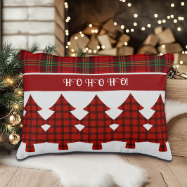 Red Black Grönt Mysigt Tartan Prydnadskudde