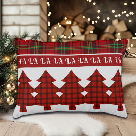 Red Black Grönt Mysigt Tartan Prydnadskudde