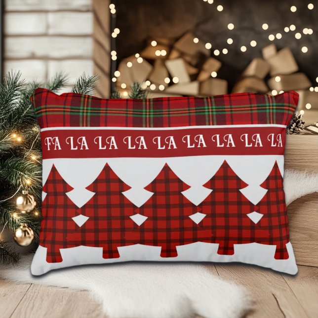 Red Black Grönt Mysigt Tartan Prydnadskudde (Skapare uppladdad)