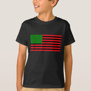 Red Black Grönt Pan African American Flagga - June T Shirt