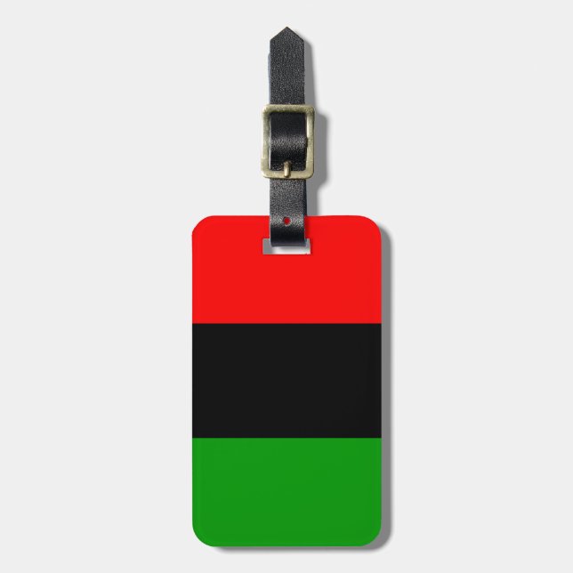 Red, Black, Grönt Pan African Flagga Bagagebricka (Vertikal Framsida)