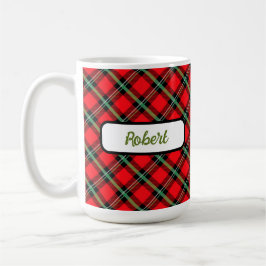 Red Black Grönt Tartan Play Personlig mugg