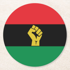 Red Black + Grönt Underlägg Papper Rund