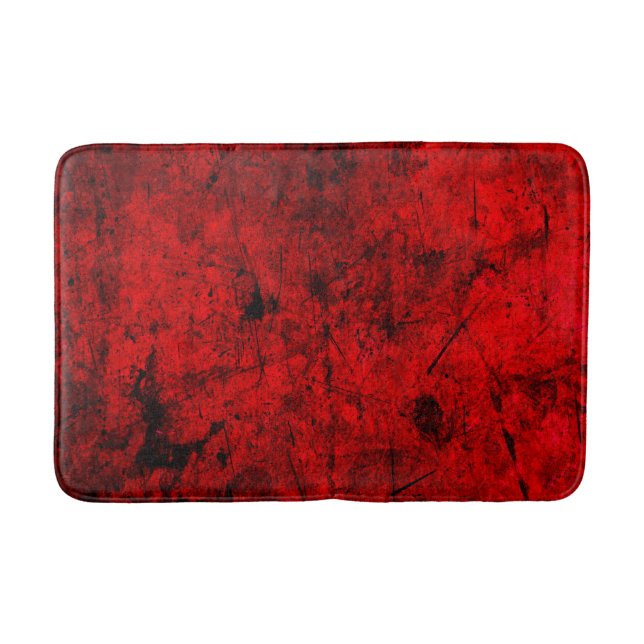 Red Black grunge abstrakt digital grafik art Badrumsmatta (Framsidan)