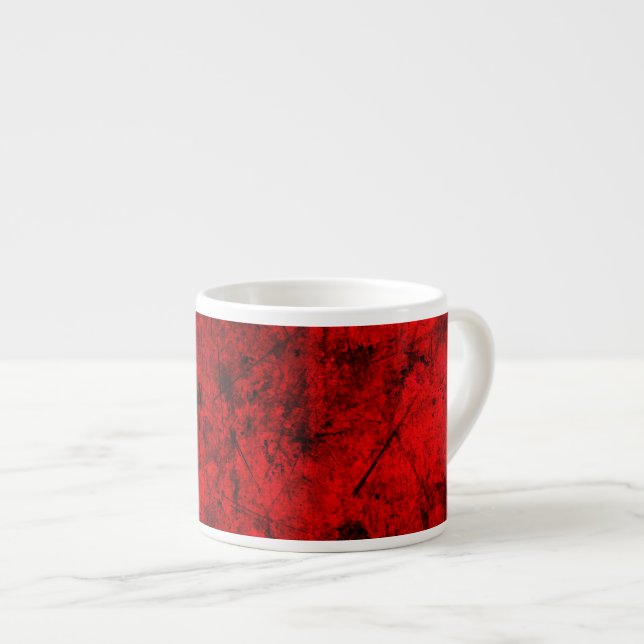 Red Black grunge abstrakt digital grafik art Espressomugg (Framsida höger)