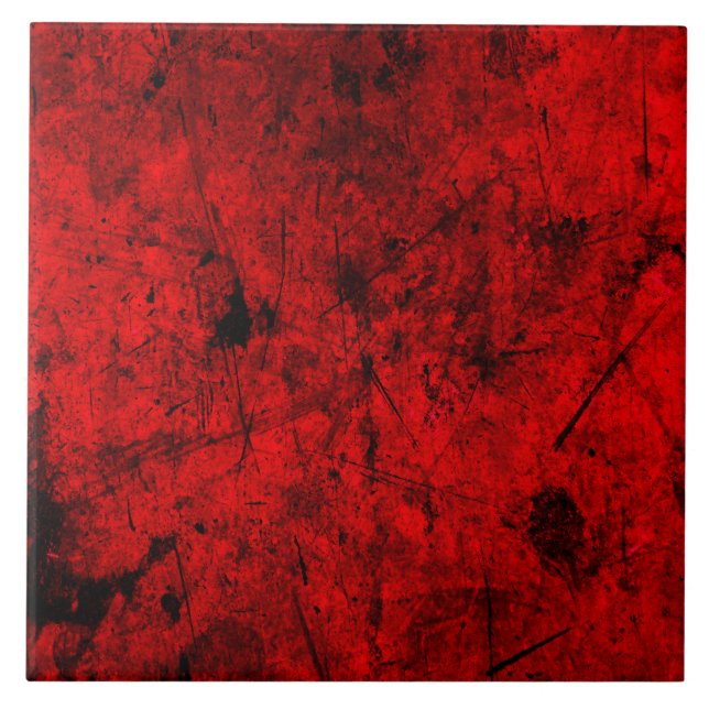 Red Black grunge abstrakt digital grafik art Kakelplatta (Framsidan)