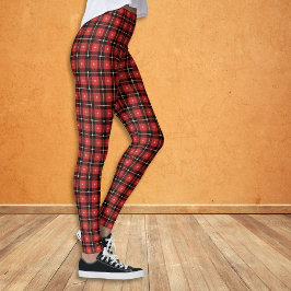 Red Black Guld Buffalo Play Leggings
