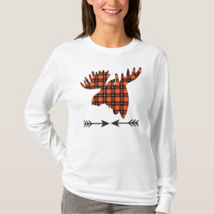 Red Black Guld Play Moose Head T Shirt