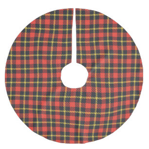 Red Black Guld Play Träd Skirt Julgransmatta Borstad Polyester