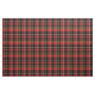 Red Black Gult White Tartan Squares Mönster Tyg