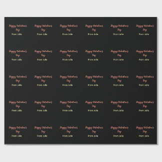 Red black happy Valentine's day from name stylish Presentpapper