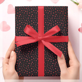 Red & Black Heart Gift Presentpapper