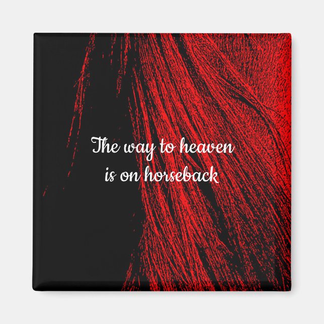 Red & Black Horse Mane Magnet (Framsidan)