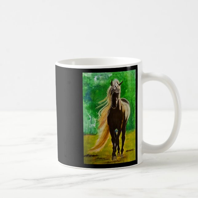 Red Black Horses  Horse Lovers Flo Kaffemugg (Höger)