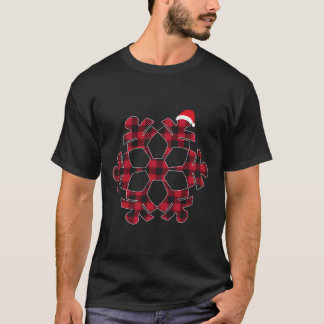 Red Black jul Buffalo Play Snöflingor Santa T Shirt