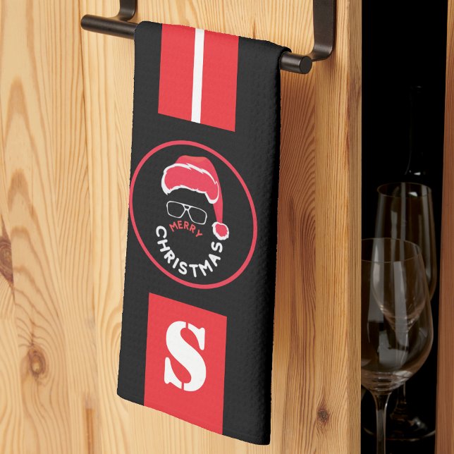 Red Black-Julfesten Kökshandduk (Skapare uppladdad)