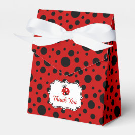 Red Black Ladybug Ram Polka dots Barns födelsedag Presentaskar