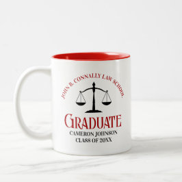 Red Black Law School Studenten Personlig Två-Tonad Mugg