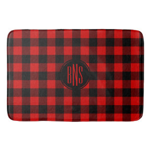 Red Black Lumberjack Buffalo Pbadmat Badrumsmatta