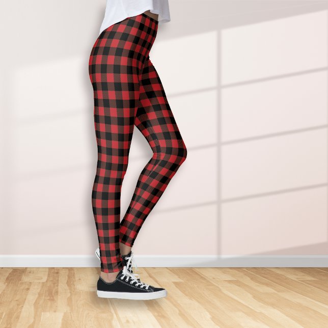 Red Black Lumberjack Buffalo Play Leggings (Skapare uppladdad)