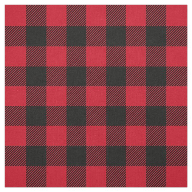 Red Black Lumberjack Buffalo Play Mönster Fabric Tyg (Provkarta)
