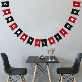 Red & Black Male Corporate Grattiss Anpassningsbar Vimplar