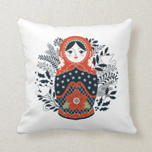 Red Black Matryoshka Nests Doll