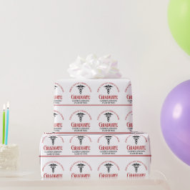 Red Black Medical School Anpassningsbar Studenten Presentpapper