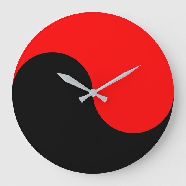 Red & Black Minimalism Stor Klocka (Framsida)
