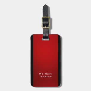 Red Black Modern Plain Professionell Bagagebricka