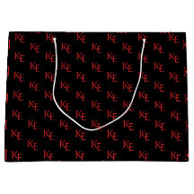 Red Black Monogram minimal Gothic Bröllop
