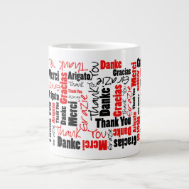 Red Black Multilingual Tack Cloud Jumbo Mugg