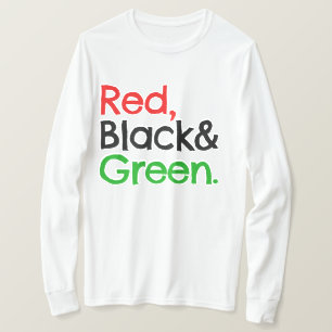 Red, Black och Grönt-African American T-Shirt