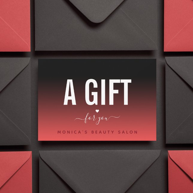 Red Black Ombre Heart Romantic Modern & Elegant (Skapare uppladdad)