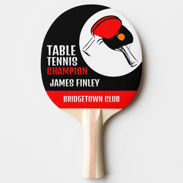 Red & Black Paddles, Bord Tennis Player/Klubb Pingisracket (Framsidan)