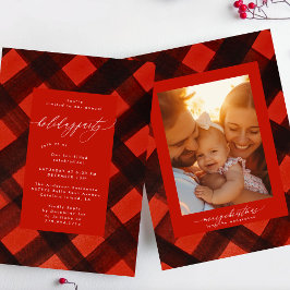 Red Black Paint Play jul Holiday Party Inbjudningar