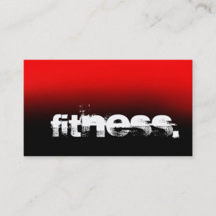 Red Black Personal Trainer Fitness Affärskort Visitkort