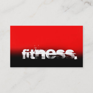 Red Black Personal Trainer Fitness Affärskort Visitkort