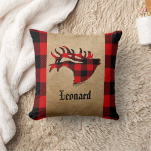 Red & Black Play Bull Elk jul Dekorativ kudde