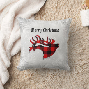 Red & Black Play Bull Elk jul Dekorativ kudde