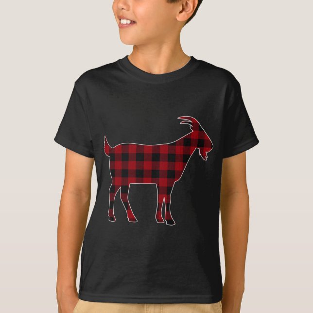 Red Black Play Goat Älskare Farmer Matching Family T Shirt (Framsida)